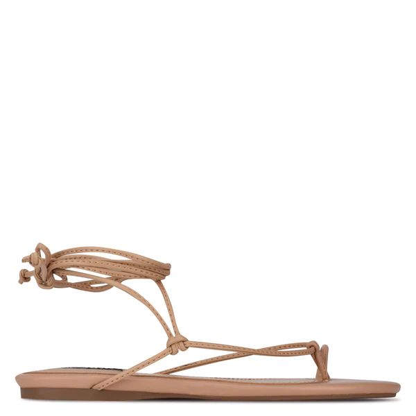 Pansie Ankle Wrap Flat Sandals | Nine West (US)