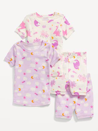 Unisex 4-Piece Printed Snug-Fit Pajama Set for Toddler & Baby | Old Navy (US)