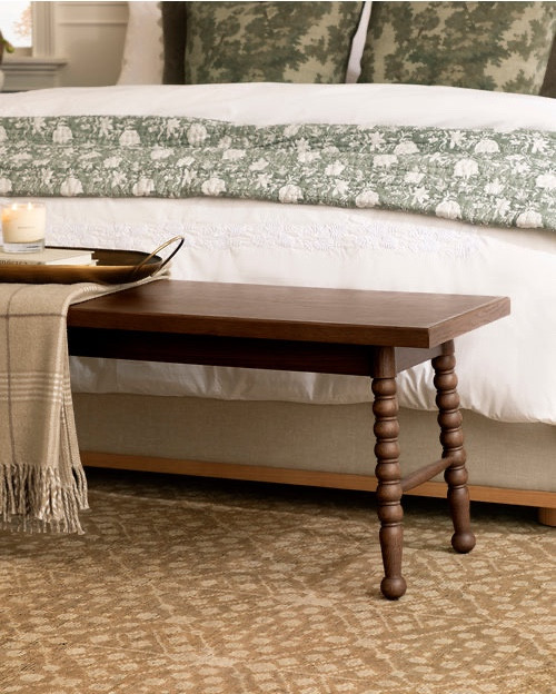 A traditional design reimagined. Featuring our take on the classic bobbin-style, our Heathcliff Bench elevates your home styling with refined character and enduring craftsmanship. With a rich walnut oak finish, it exudes a chic elegance while creating a warm and inviting atmosphere. Distinct yet versatile, it is a beautiful addition to a range of interior aesthetics.

#LTKHome
