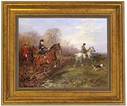 Schooner Bay Co. - Heywood Hardy Out of the Thicket 8 x 10” Oil Painting Print on Canvas Gold F... | Amazon (US)