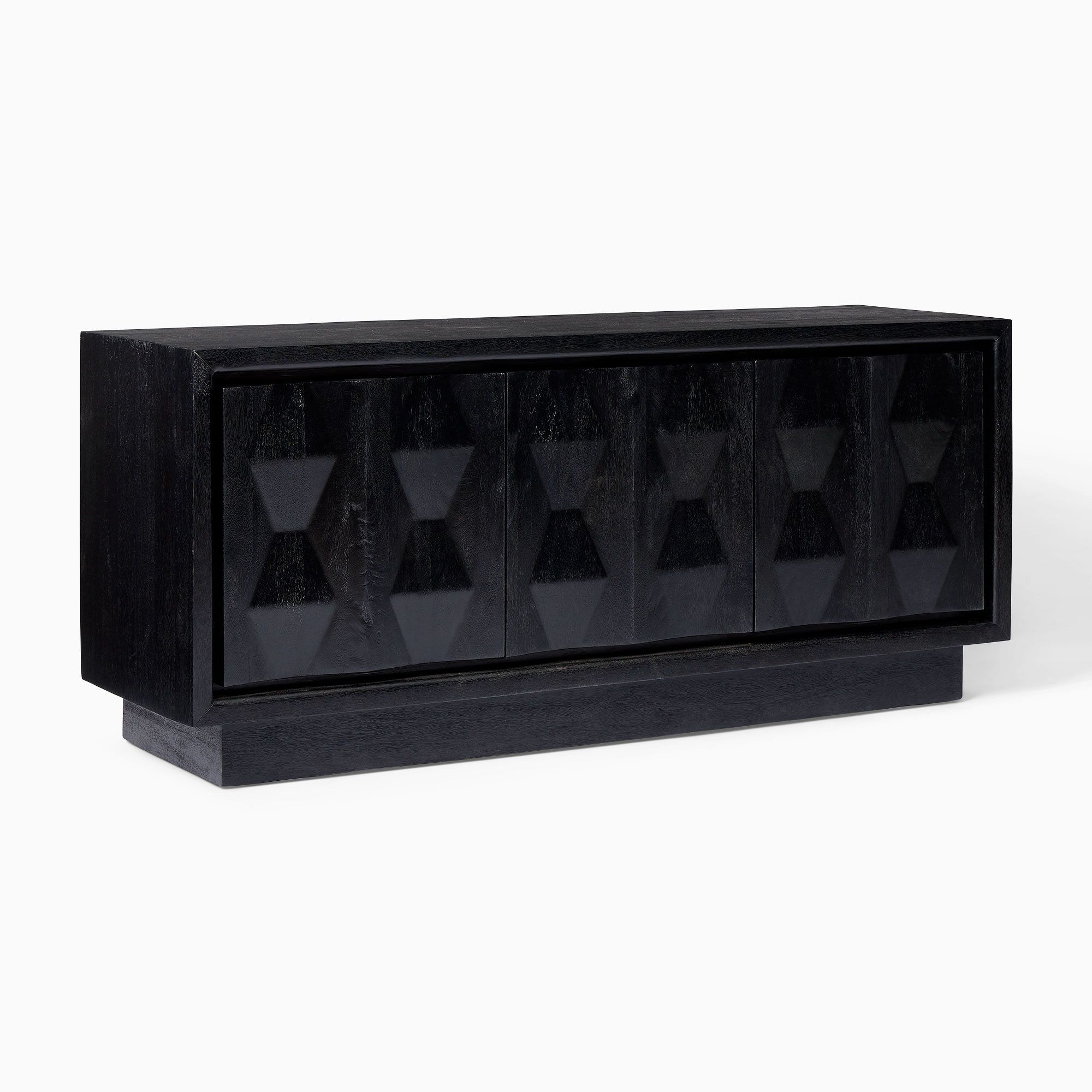 Carved Pattern Solid Wood Media Console (60"–80") | West Elm (US)