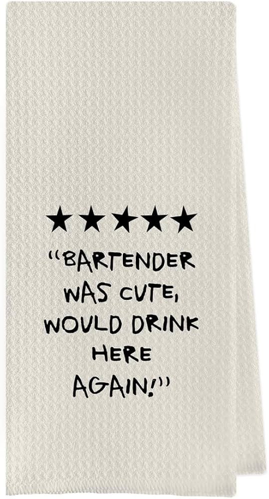 Bartender Gifts Dish Towels - Funny Bar Towels for Bartender, Bartender Gifts Waffle Weave Kitche... | Amazon (US)