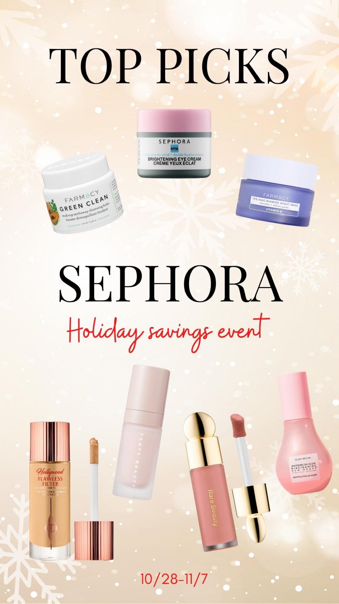 Here are my top picks from @Sephora for their Holiday Savings Event starting October 28 until November 7, 2022! Score amazing deals on must have beauty favourites! 

Here's the details about the event:
Rouge members 10/28-11/7-- 20% 
VIB members 11/1-11/7 -- 15%
Insider members 11/3-11/7 -- 10%

Plus 30% off all Sephora Collection when you use the promo code SAVINGS. This offer is available to everyone now! Offer is multi-use in store and online. 

Not apart of Sephora's Beauty Insider Program yet? No problem! Signing up is simple and free! Visit Sephora.com/about-beauty-insider to sign up today to get access to discounts and promotions like this one! 
What are you waiting for? Head over to Sephora.ca/beauty/savings-event now! 

#LTKsalealert #LTKHoliday