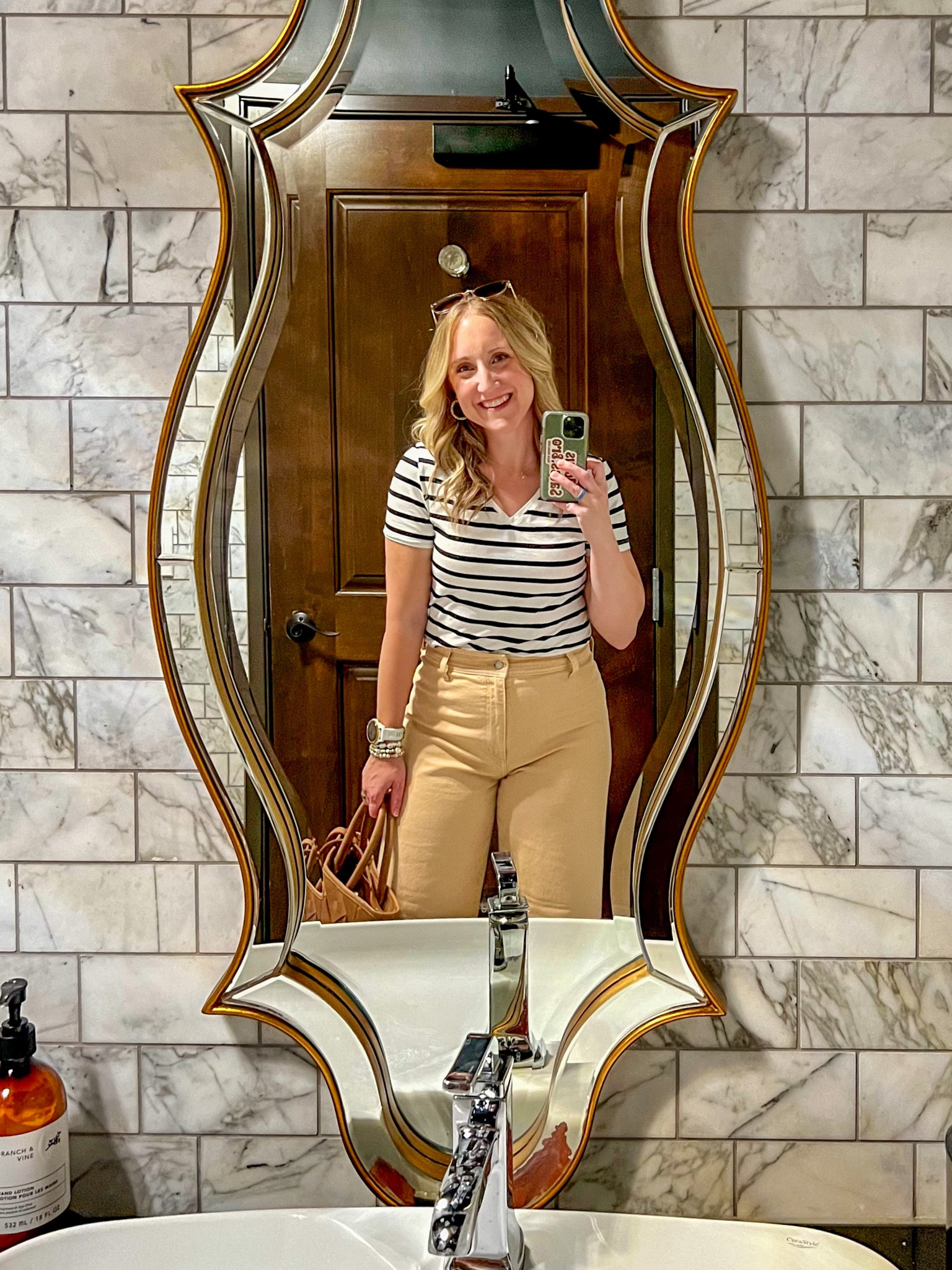 Girls’ day for my sister’s 40th birthday! Beautiful day! Paired this with my black Athleta blazer - best layering piece!
-I could wear small or medium in the shirt - it runs long.
-Sized up one for pants - wearing 8. SO soft! On sale right now!
-These sunglasses have been all over the world with me!

#LTKsalealert #LTKover40 #LTKstyletip