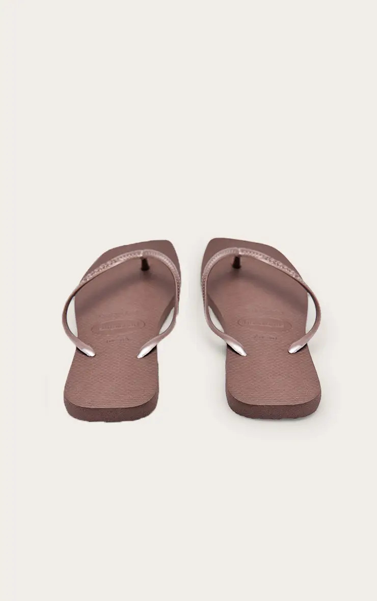 Brown Havaianas Slim Square Flip Flops | PrettyLittleThing | PrettyLittleThing UK