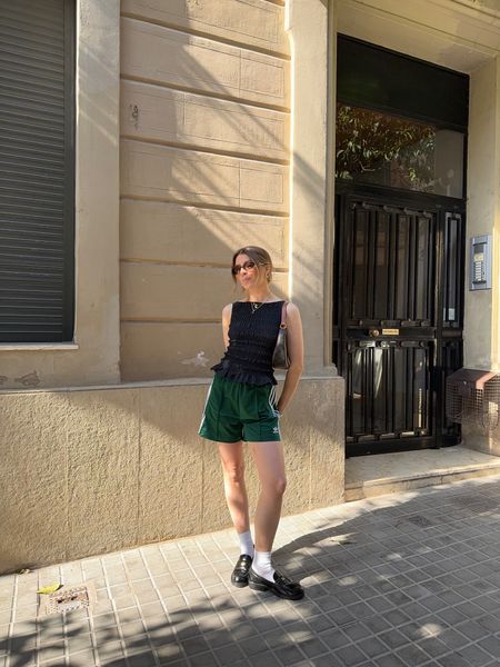 Black tank top, shorts, leather loafers, leather shoulder bag, tortoiseshell sunglasses

#LTKeurope #LTKSeasonal #LTKstyletip