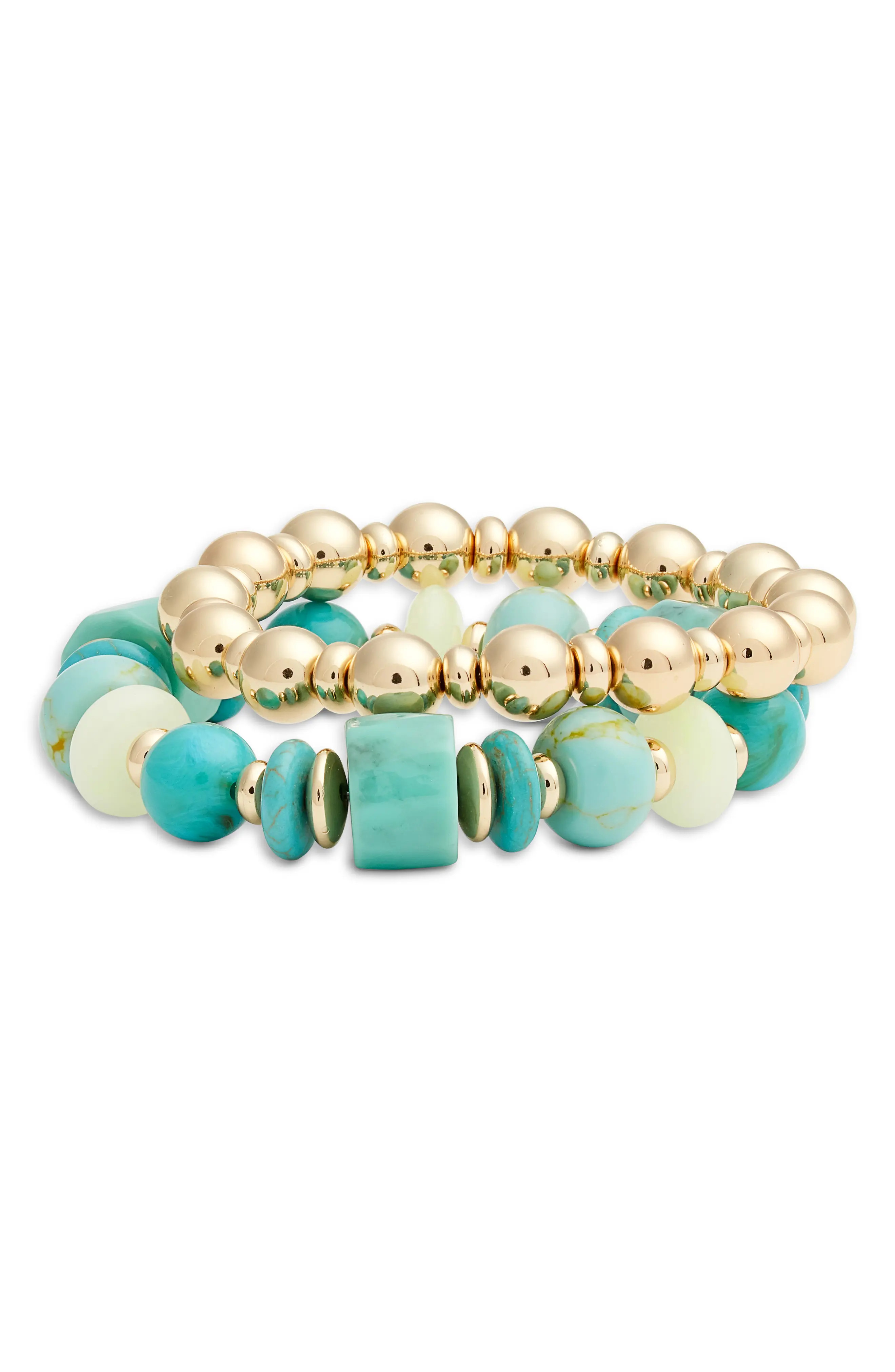 Nordstrom Set of 2 Beaded Stretch Bracelets (Women) | Nordstrom | Nordstrom