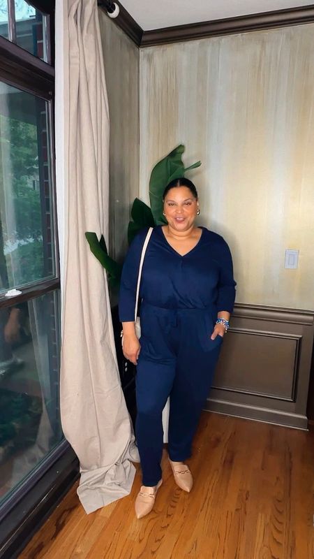 A navy jumpsuit is an easy way to create a casual, classic, chic look
Navy Jumpsuit Steve Madden Raffia Mules Amazon Essentials Nordstrom Chunky Gold Drop Earrings Wire Cable Bracelet Coach Tabby

#LTKfindsunder100 #LTKstyletip #LTKover40