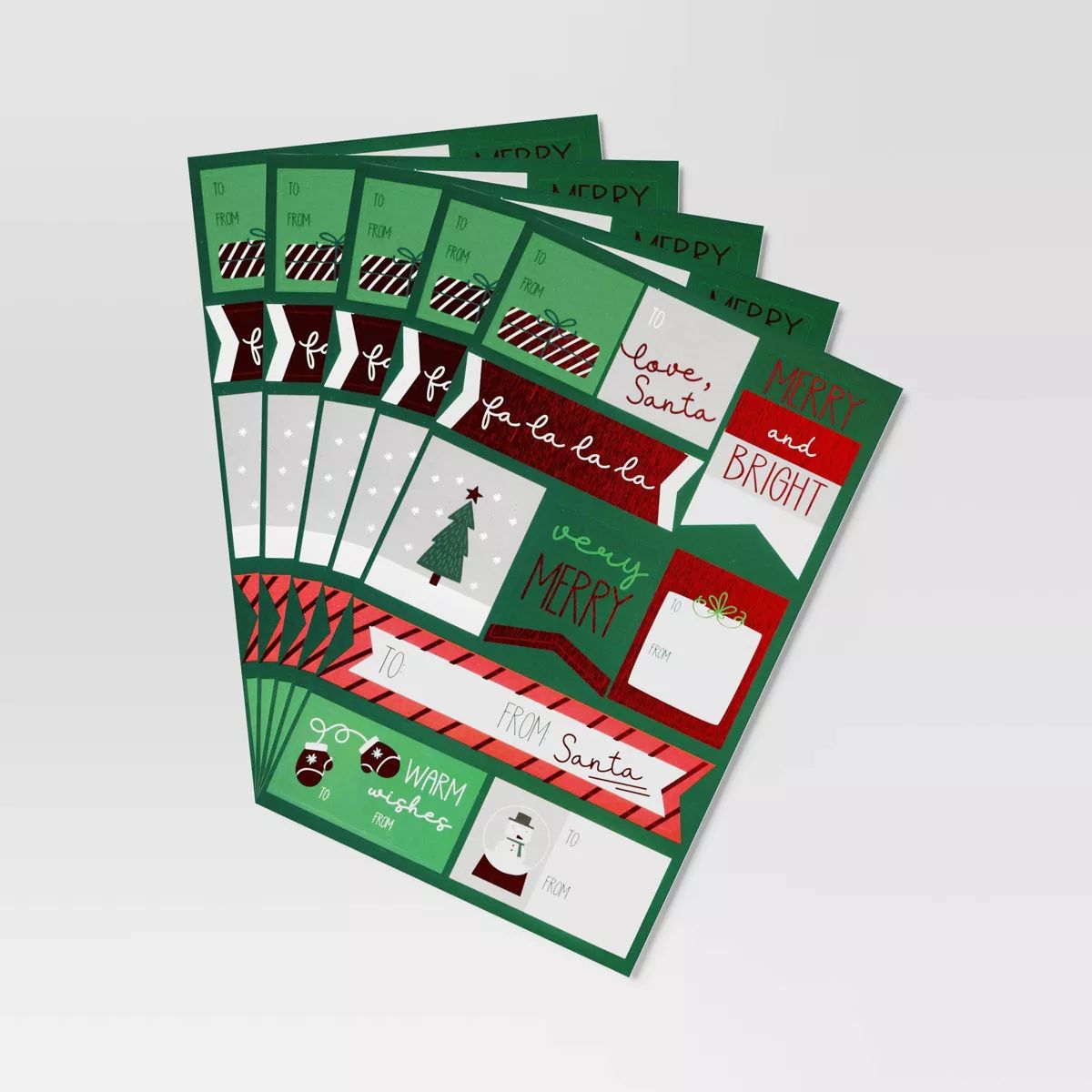 50ct Peel & Stick Christmas Gift Tag Green - Wondershop™ | Target
