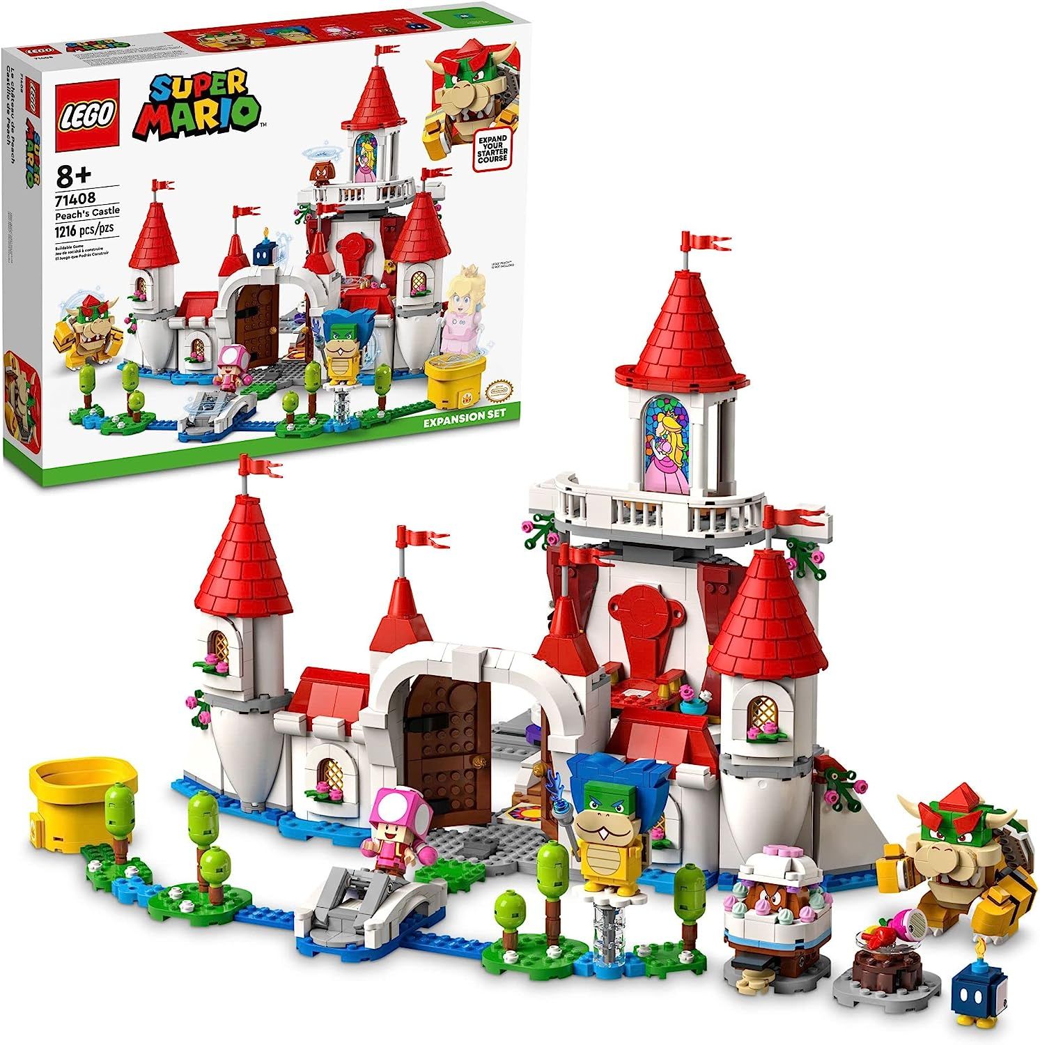 LEGO Super Mario Peach’s Castle Expansion Set 71408 Building Toy Set for Kids, Boys, and Girls ... | Amazon (US)