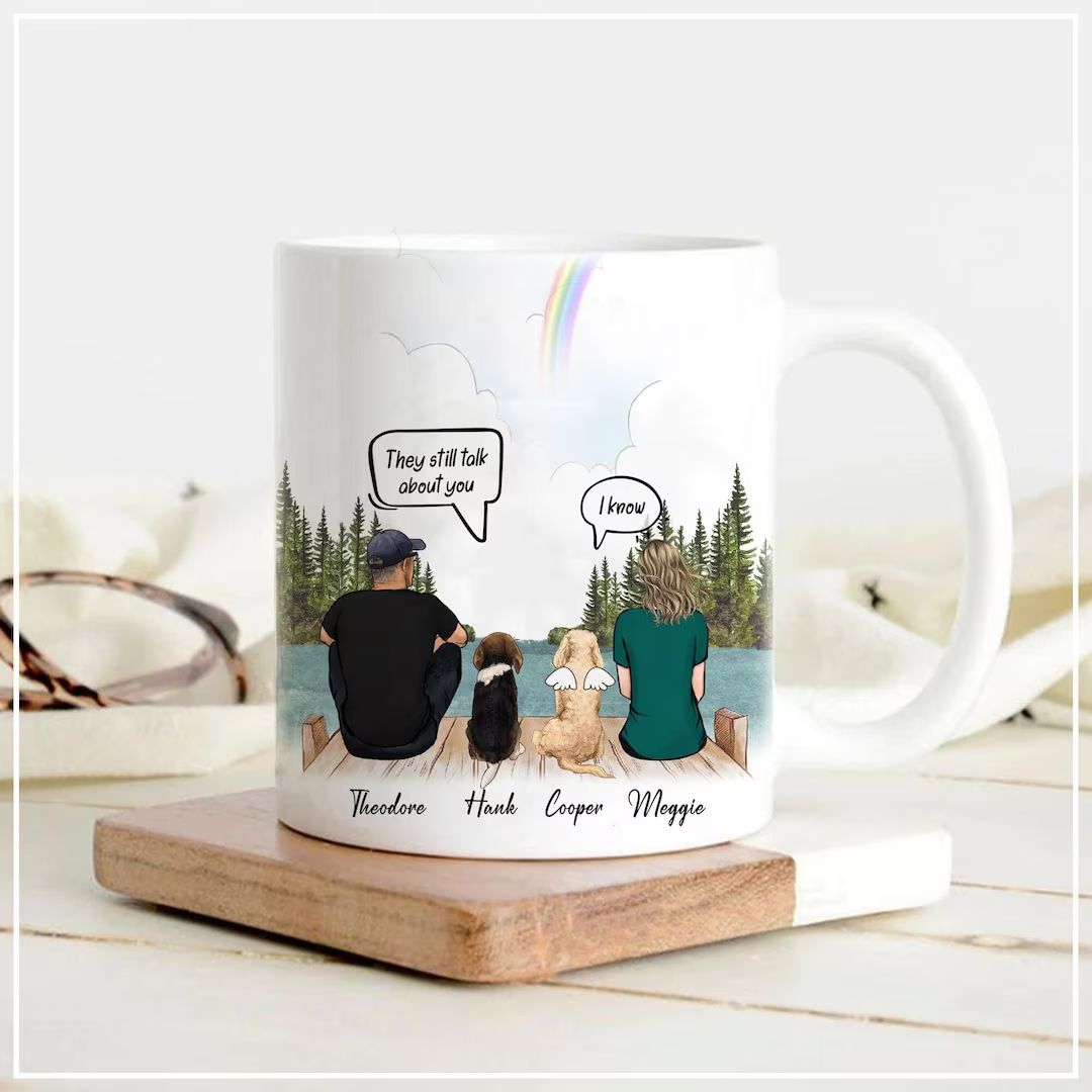 Parents and Dog Mug Family With Kids Personalized Dog Memorial Gift for Dog Mom and Dog Dad Custo... | Etsy (US)