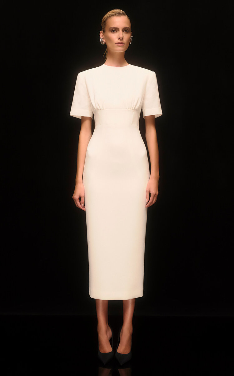 Dover Short-Sleeve Stretch-Crepe Midi Dress | Moda Operandi (Global)