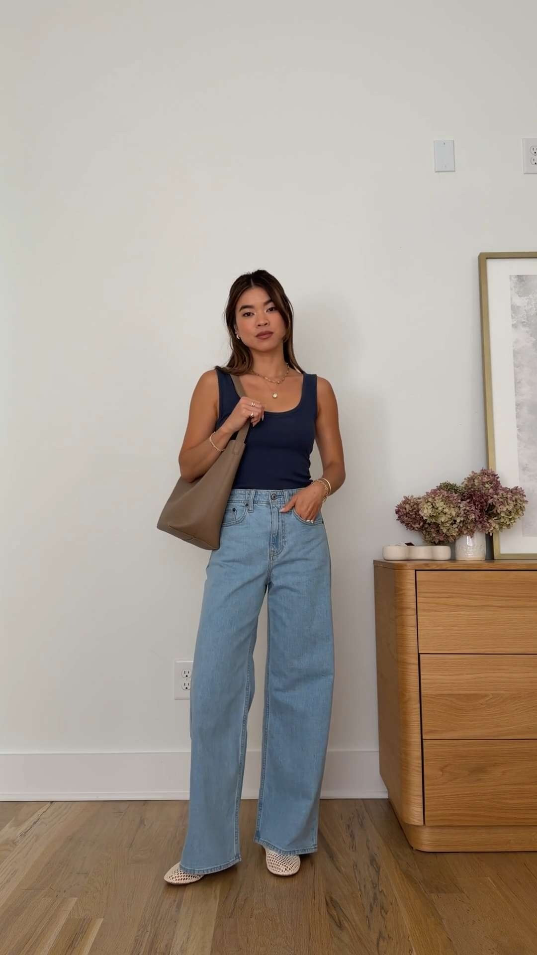 Obsessed with these super soft @abercrombie jeans. They are a linen blend and petite friendly!

Sizing info:
Abercrombie Bra-Free Ribbed Scoop Neck Tank (Size XS in Sapphire) 
Abercrombie High Rise Linen Blend Wide Leg Jean (Size 24 short in Medium) 

Petite style, petite fashion, mom outfit, mom style, petite pants, petite outfit ideas, petite outfits, best pants for petite, petite denim, spring style, spring outfits, beach outfits, vacation outfits, wedding guest dress, summer outfit, summer jeans, petite jeans, Abercrombie jeans, tank top, summer tank, bra free tank 

 #LTKmomlife #LTKSeasonal #LTKPetite