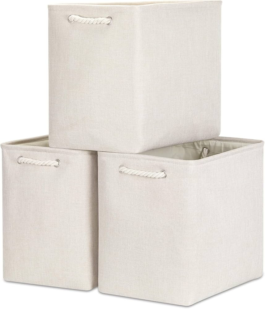 Bidtakay Extra Large Storage Baskets for Organizing Clothes Storage Bins 3 Pack Fabric Storage Bi... | Amazon (US)