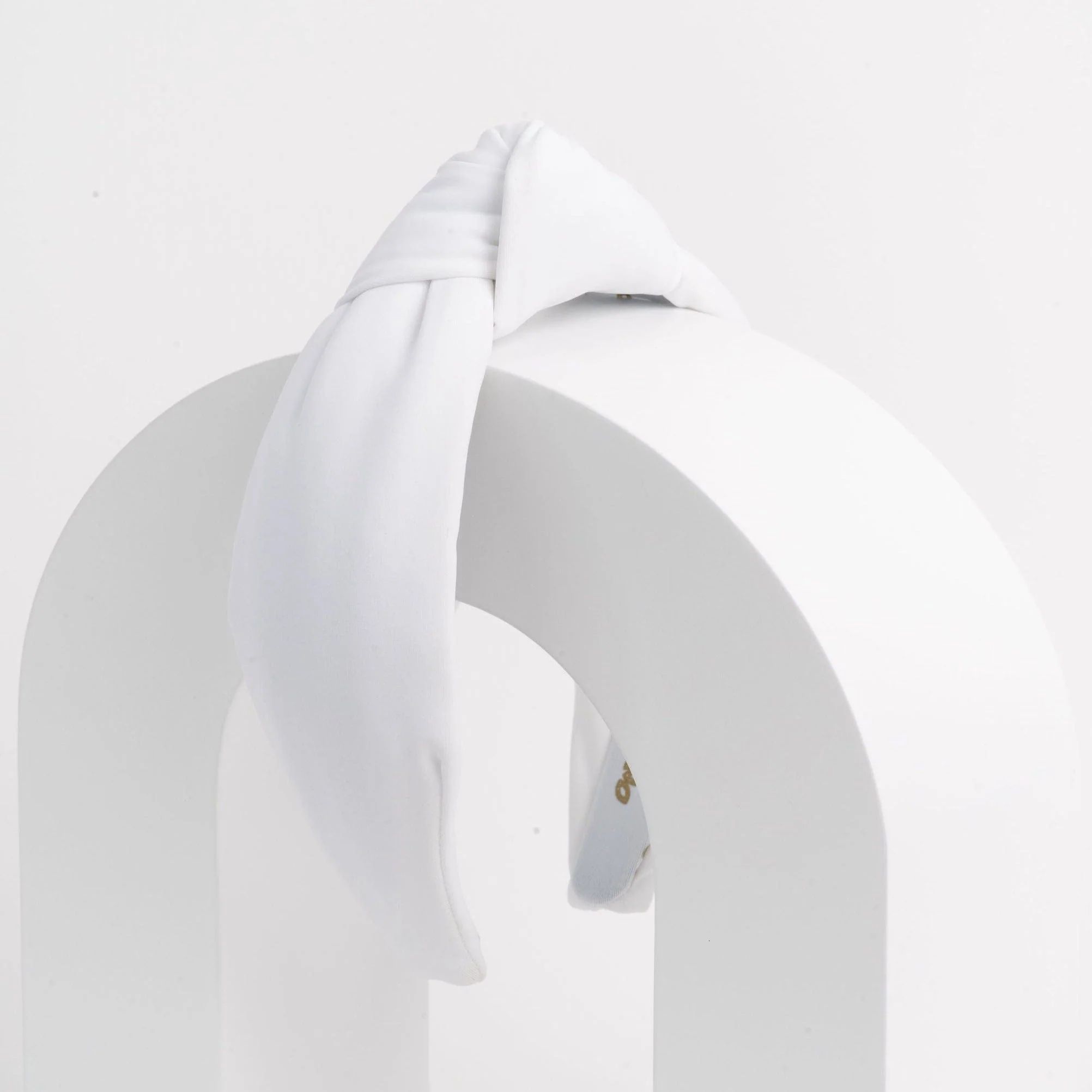 White Neoprene Knotted Headband | La Bella Shop
