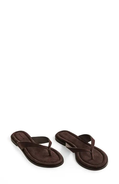 Reformation Jessie Flip Flop in Espresso Suede at Nordstrom, Size 9.5 | Nordstrom