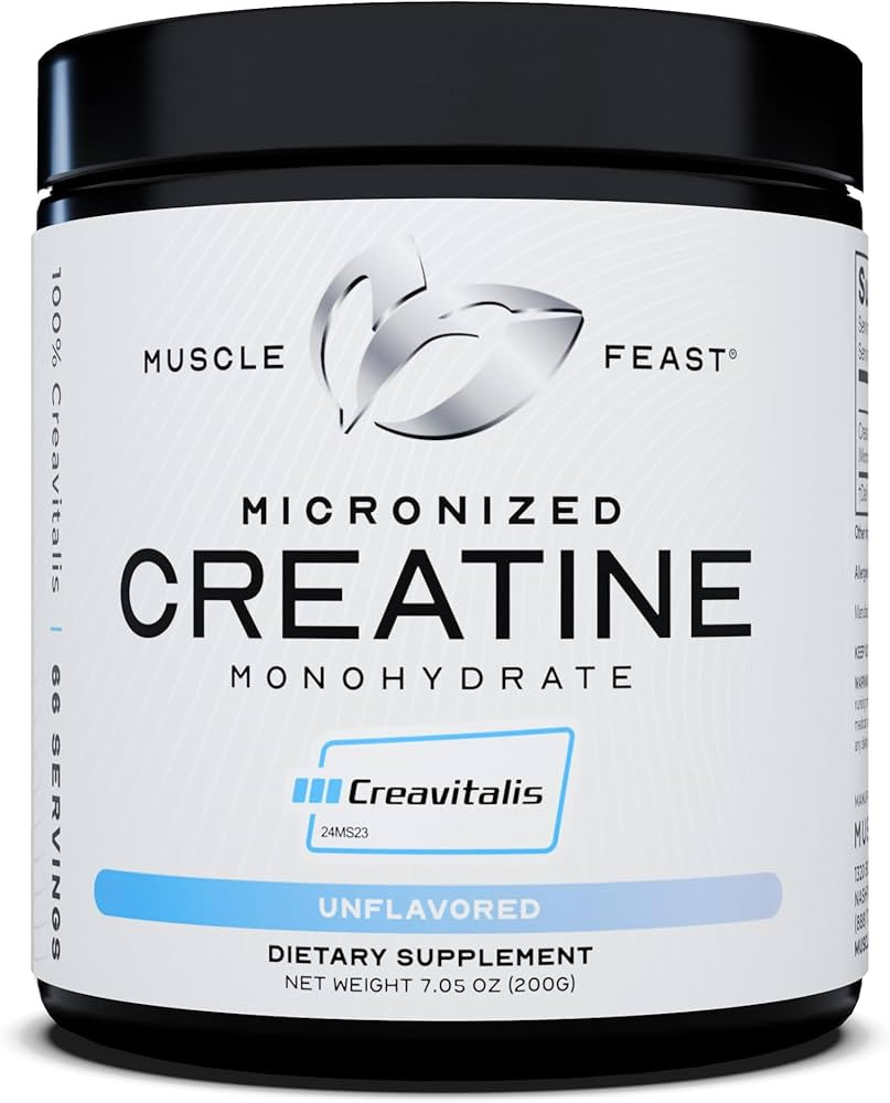 Muscle Feast Creavitalis Micronized Creatine Monohydrate Powder | Premium Pre-Workout or Post-Wor... | Amazon (US)