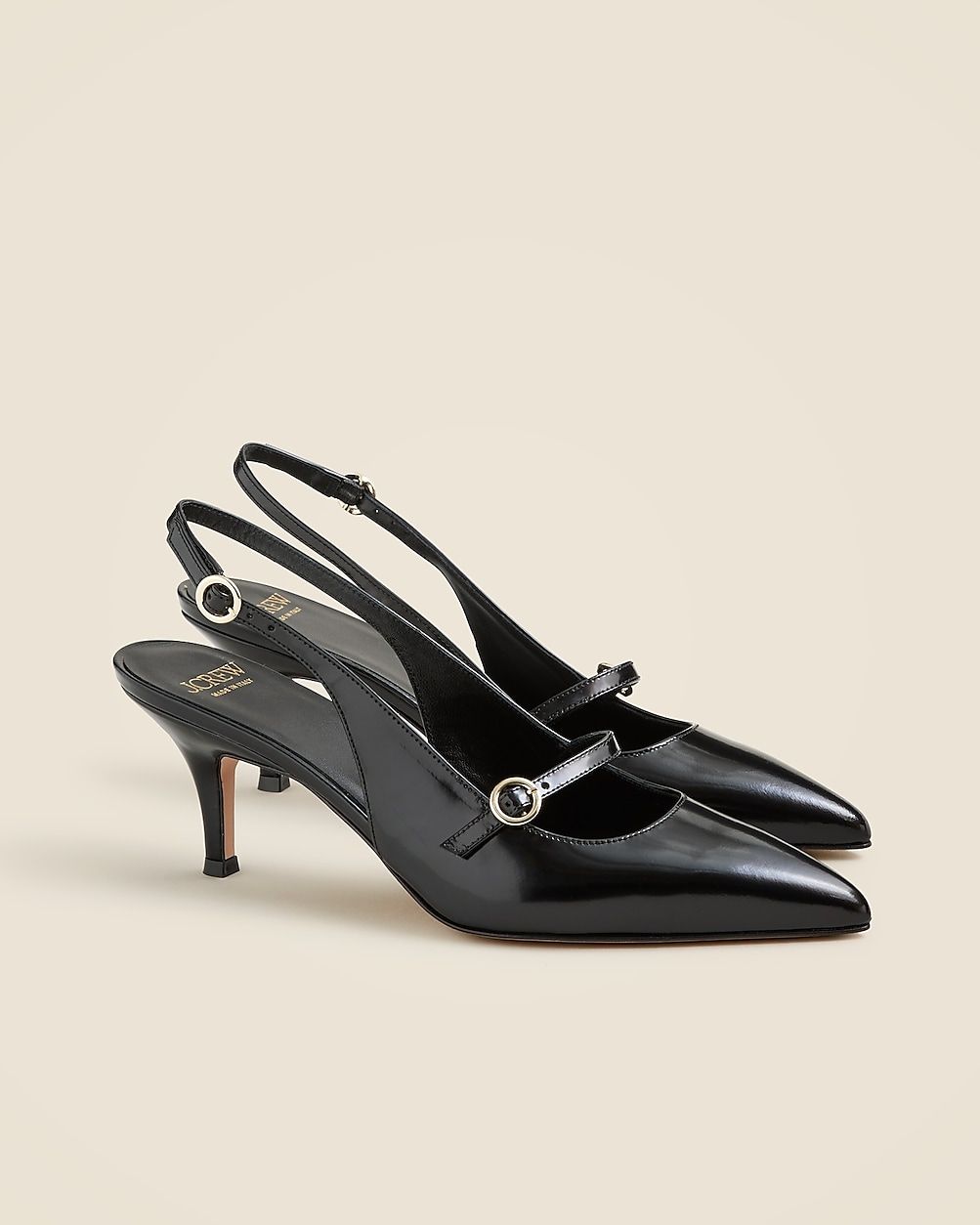 Made-in-Italy Colette buckle slingback pumps in leather | J. Crew US