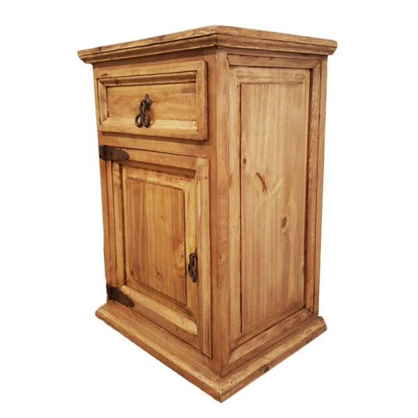 Fremont 1 - Drawer Solid Wood Nightstand in Light Brown | Wayfair North America