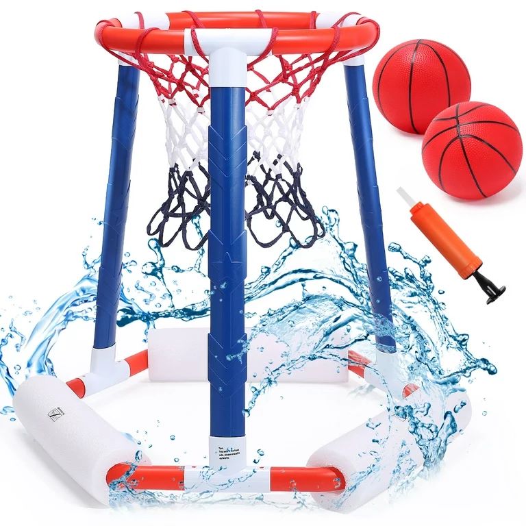 JoyStone Floating Basketball Hoop for Swimming Pool, Kids Adult, 2 Balls & Pump, Unisex, Pool Toy... | Walmart (US)