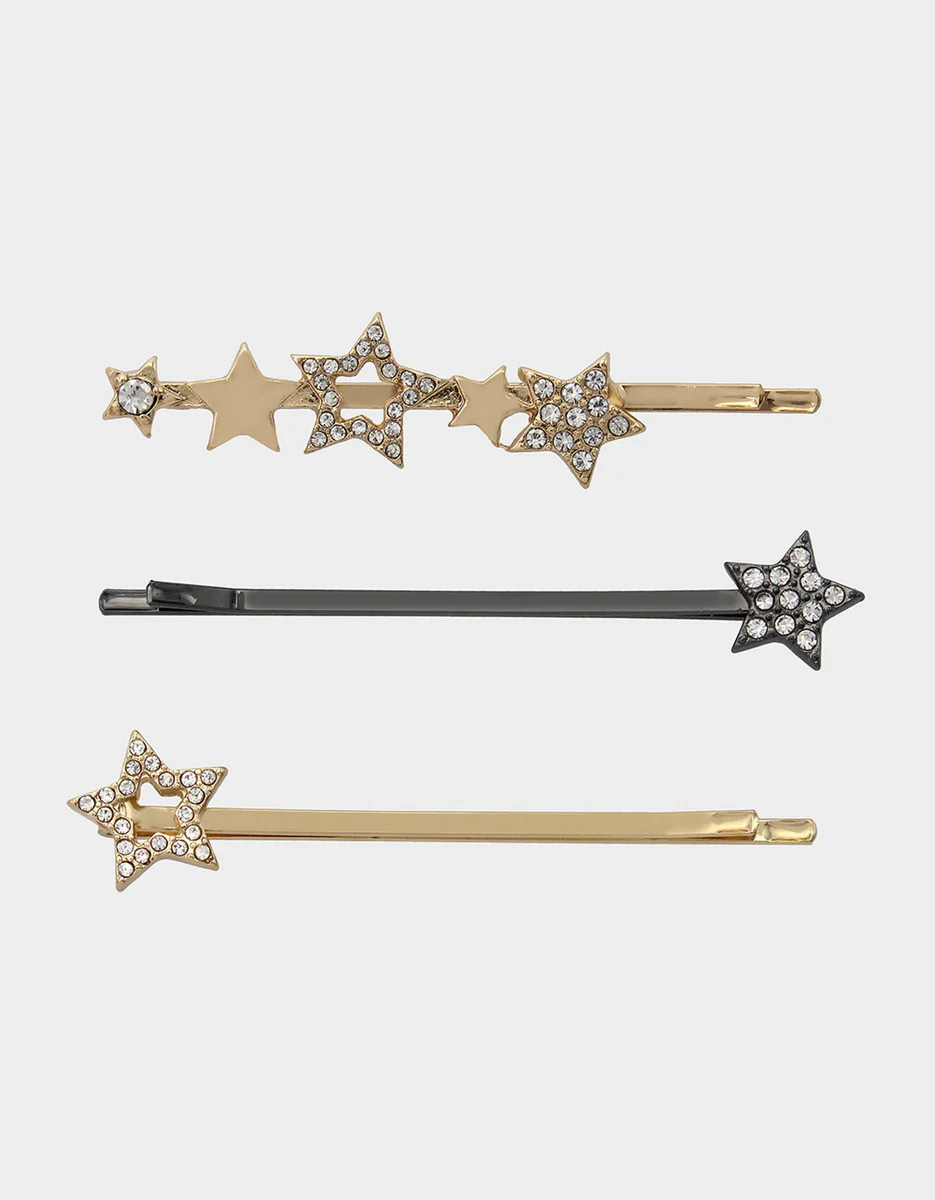 CELESTIAL PUNK BOBBY PIN SET CRYSTAL | Betsey Johnson