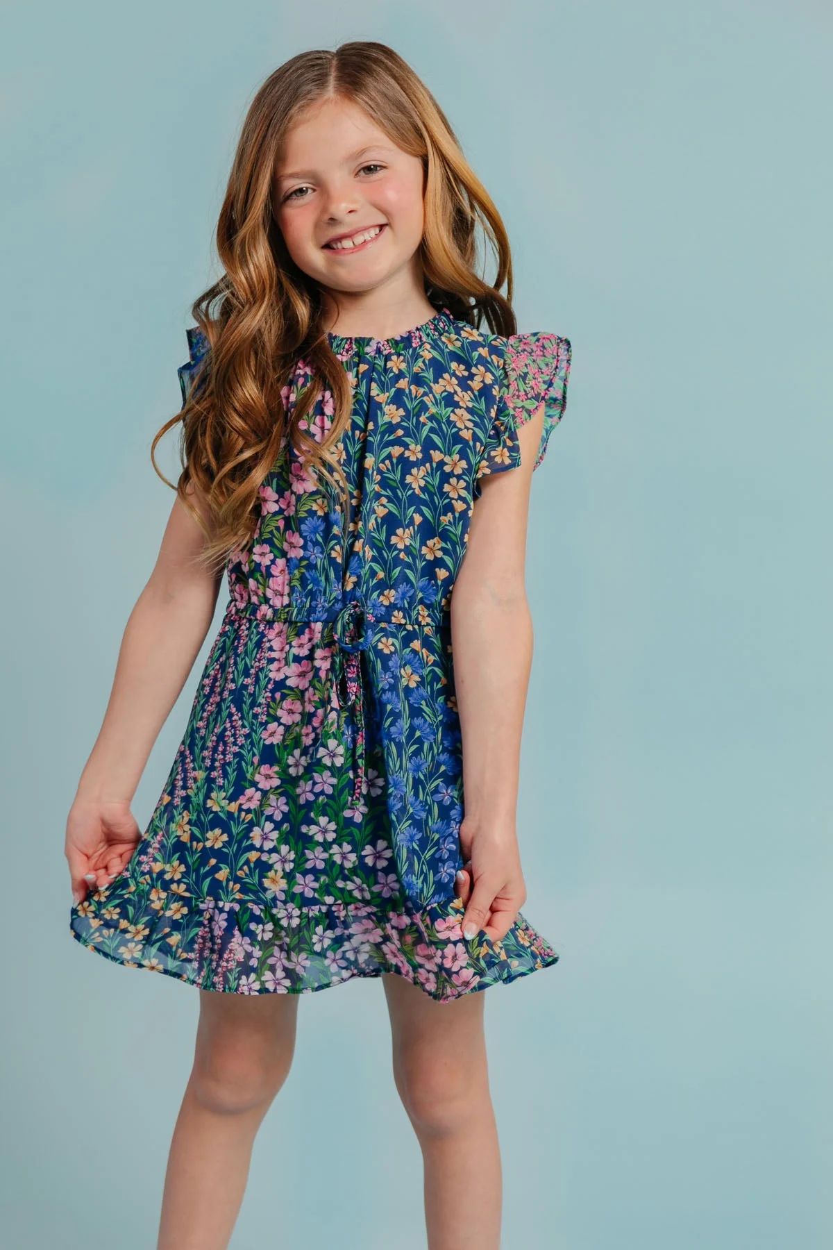 Girls Garden Floral Chiffon Fit and Flare | Rachel Parcell