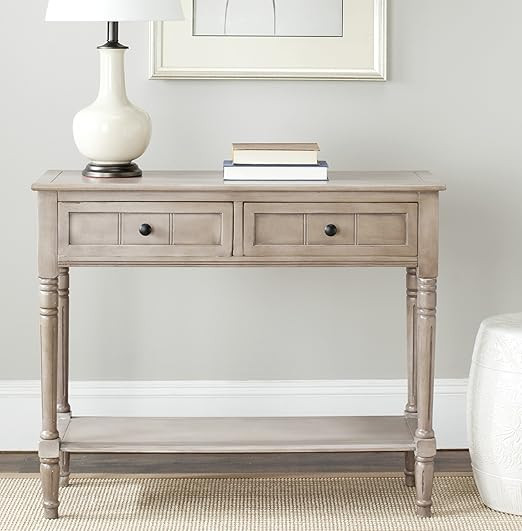 Safavieh American Homes Collection Samantha Vintage Grey 2-Drawer Console Table | Amazon (US)