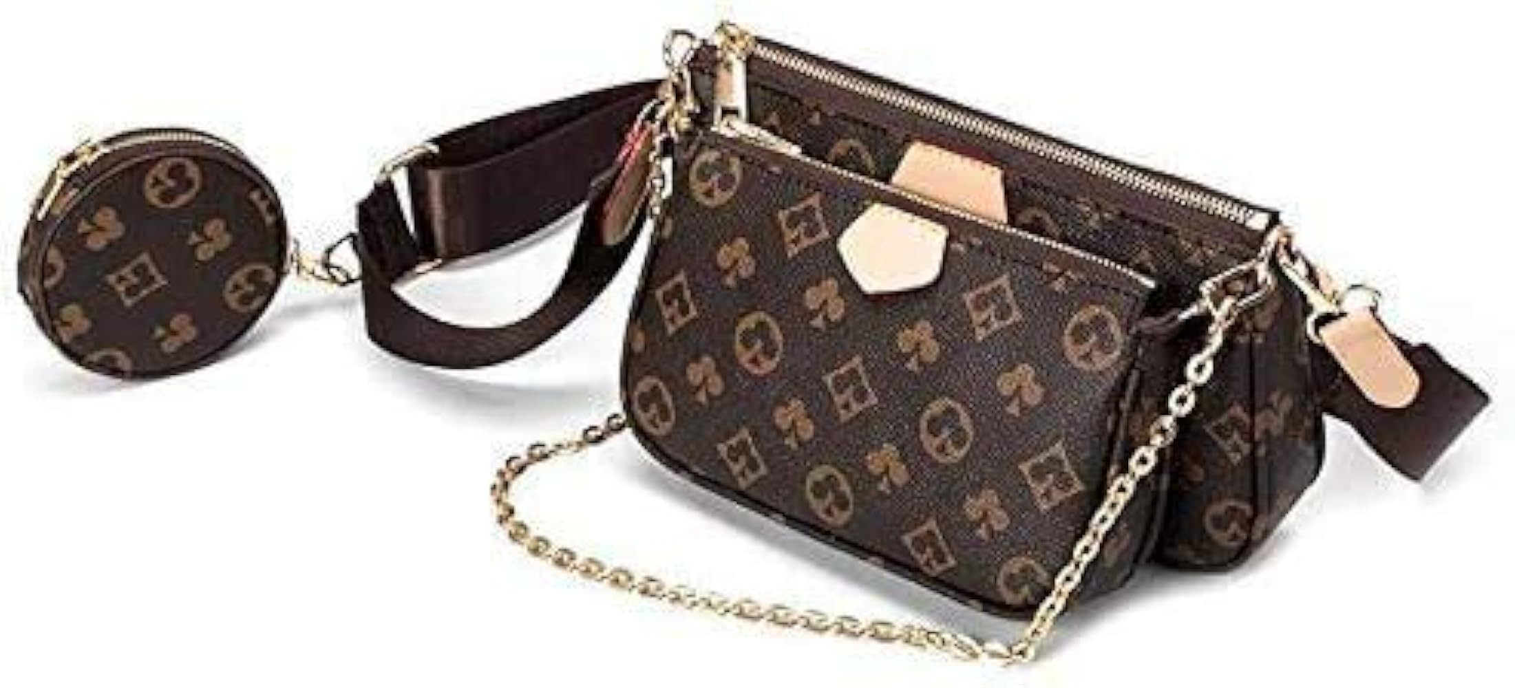 Crossbody Bags for Women,Spnelo Trendy Mini Designer Purse Versatile Multi Pochette Including 3 Size | Amazon (US)