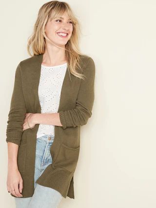 Long-Line Open-Front Sweater for Women | Old Navy (US)