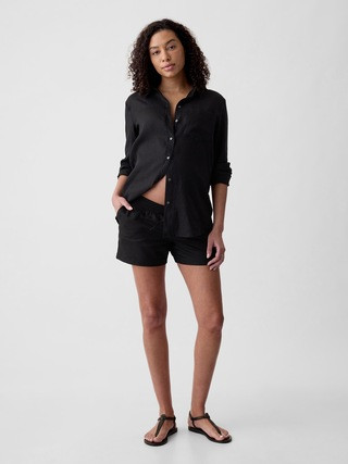 Maternity Linen-Cotton Shorts | Gap (US)