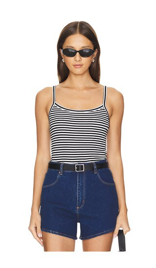 Lucy Tank Top in Black & White | Revolve Clothing (Global)