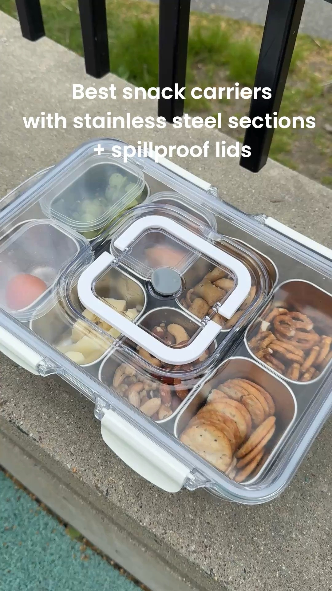 • I don’t usually use the leakproof lids that’s why they’re loose here but are great for prepping ahead of time and putting individual sections in the fridge! Also great for dips and yogurts 

I machine wash the stainless and hand wash the plastic parts.

Summer essentials , kids family sports days , picnics , play dates snack tray

#LTKTravel #LTKKids #LTKmomlife