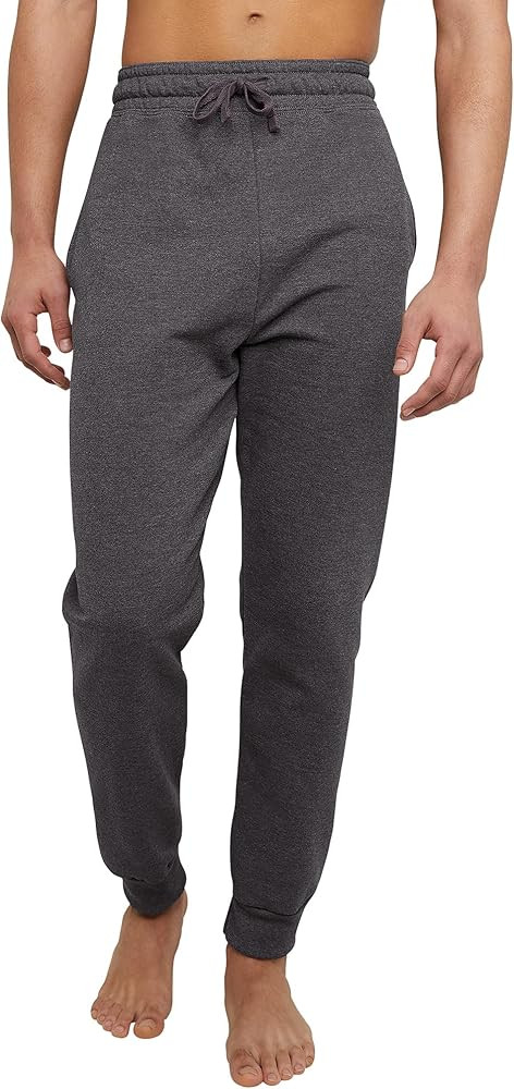 Hanes Men's Ecosmart Jogger Sweatpants, Men's Midweight Fleece Lounge Pants, 30.5 | Amazon (US)