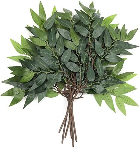 SHACOS 6pcs 18” Artificial Eucalyptus Leaves Stems Faux Greenery Branches Green Picks for Weddi... | Amazon (US)