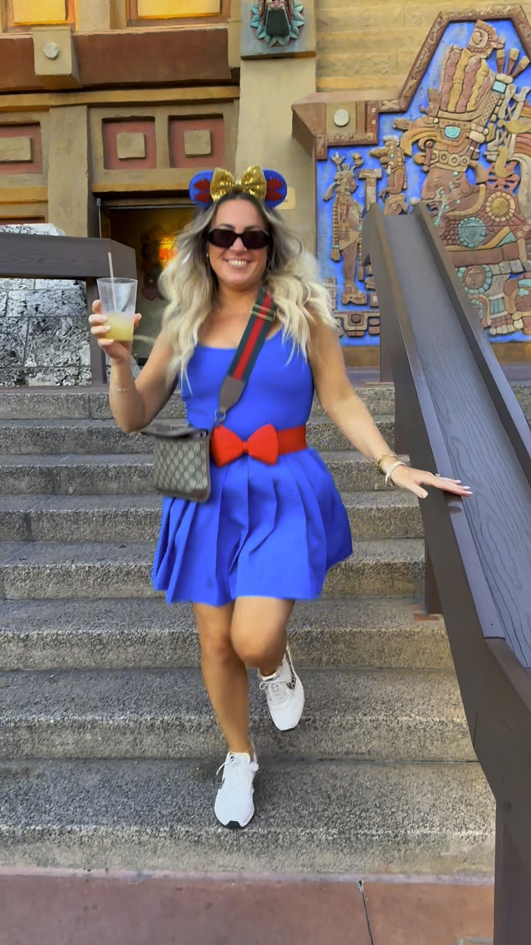 Join me for a World Tour At EPCOT in Disney! This outfit is not only a head turner it is soooo comfortable and great in the hot weather! So many compliments all day. Best part of being a girl is dressing up for fun! #disney #disneyoutfit #disneybound #parkattire #athleticdress #snowwhite #snowwhiteinspired #