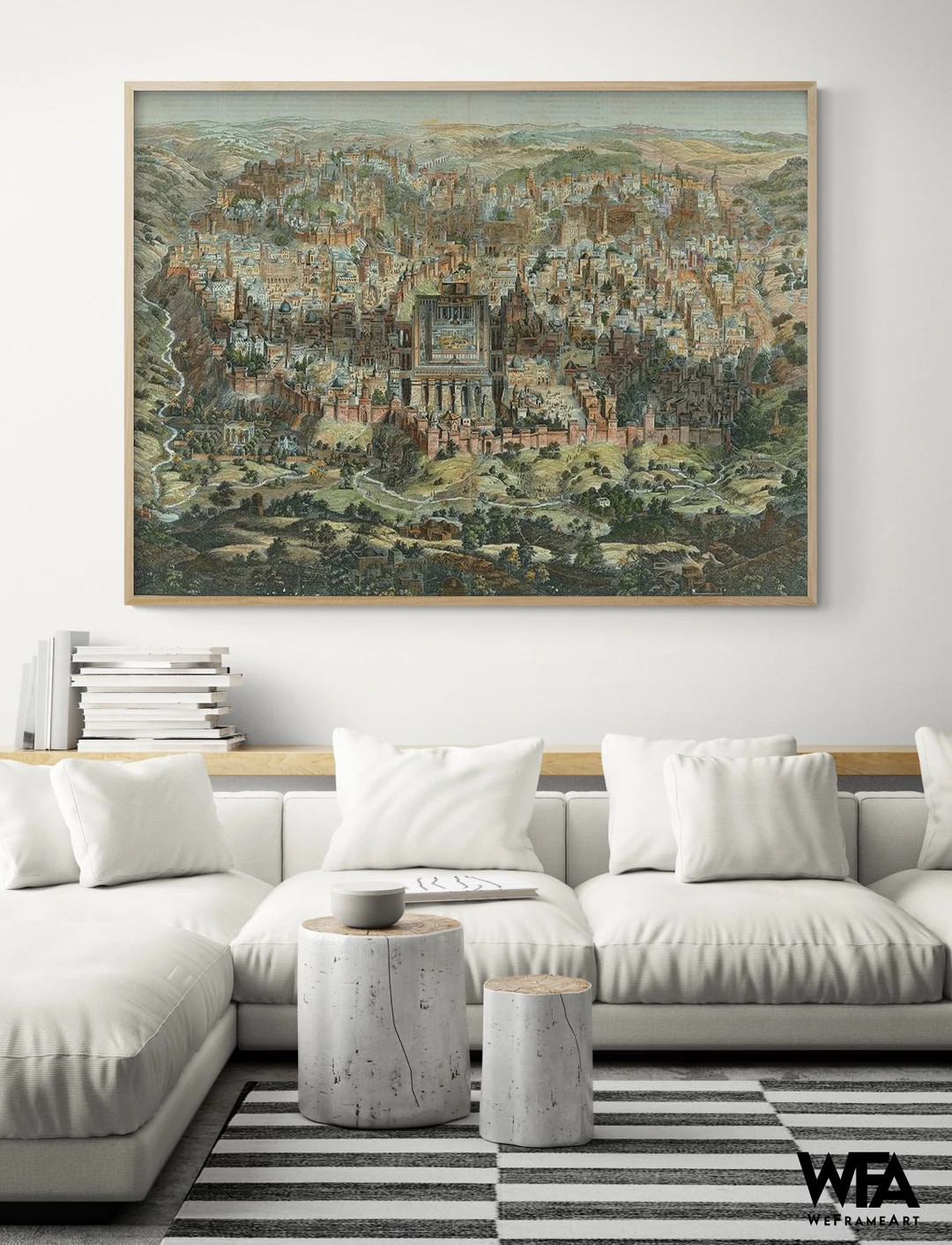 Biblical Art Print, Antique Map of Jerusalem, Ancient Christian Art, Scripture Wall Art,Holy Plac... | Etsy (US)