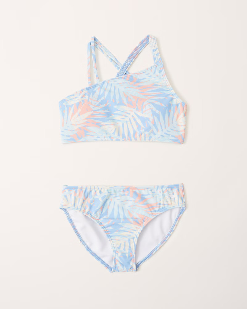 girls asymmetrical one-shoulder two-piece swimsuit | girls swimsuits | Abercrombie.com | Abercrombie & Fitch (US)