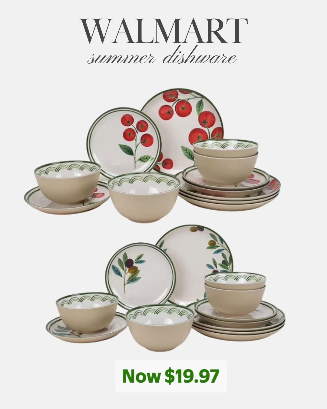 Summer hosting made easy ☀️🍒Loving these Walmart finds that bring all the sunshine to the table.

#LTKHome
