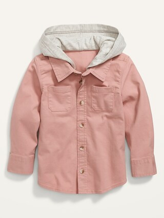Unisex Hooded 2-in-1 Twill Shirt for Toddler | Old Navy (US)