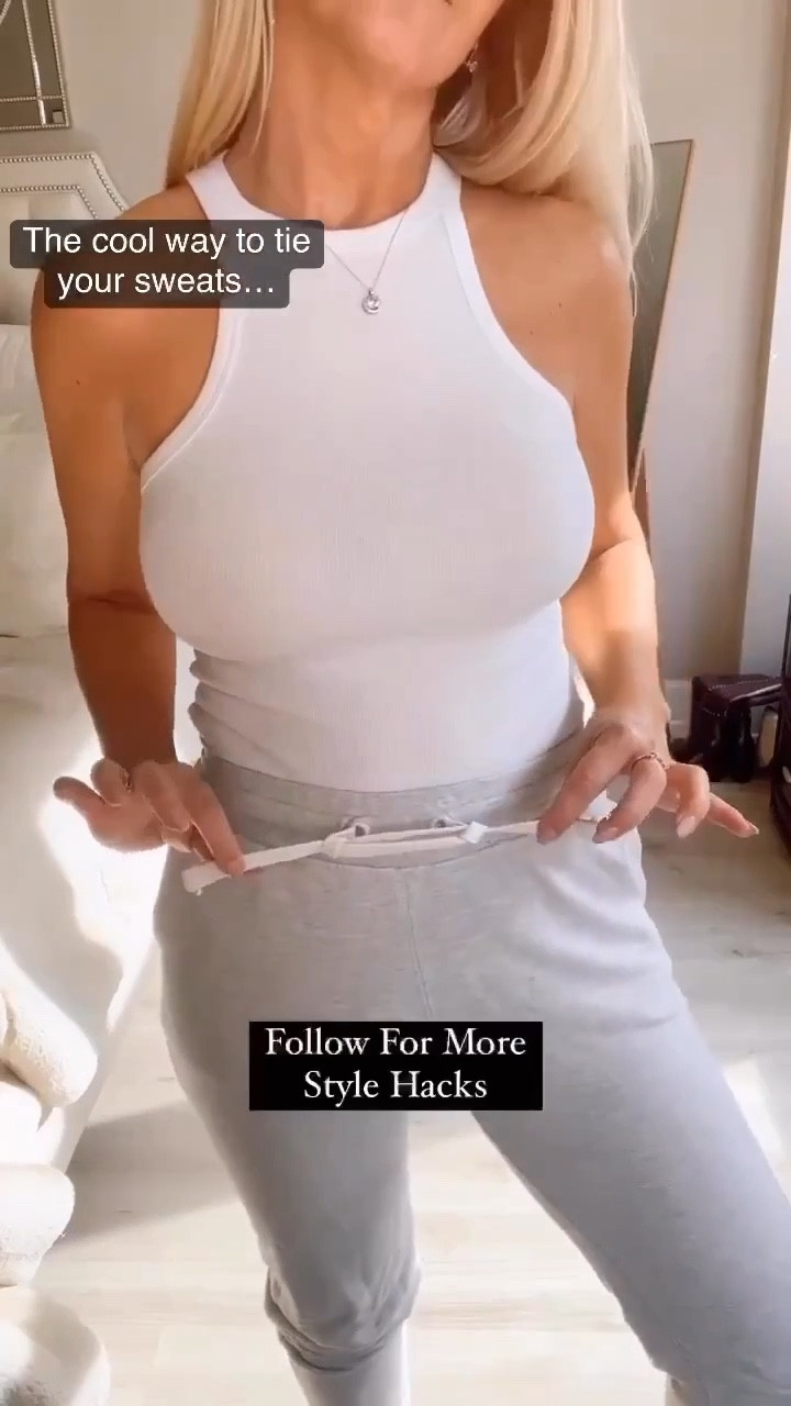✨Life Changing Fashion Hack You Probably Never Knew✨What do you think of this unique way to tie your sweats? You never need to tie them again and I think it looks way better. 

Like and save for future reference. Please also share this with someone who may find it helpful. 🥰



#LTKootd