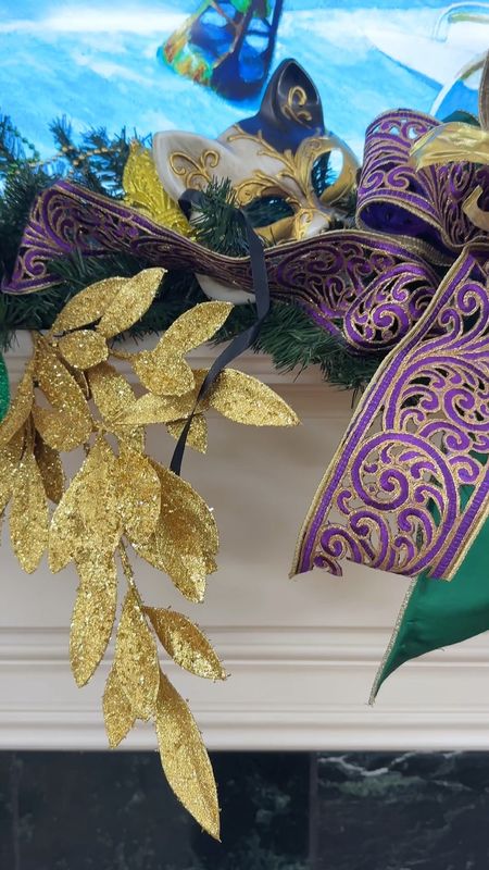 Mardi Gras Decorations, mantel garland, best garland 

#LTKhome #LTKVideo
