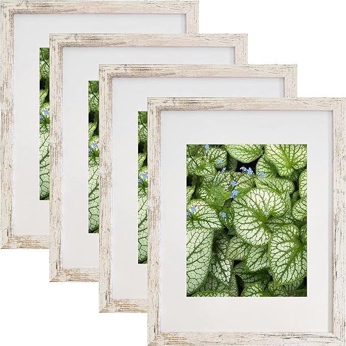 11x14 Frames Pack of 4,Display Pictures 8x10 with Mat or 11x14 Without Mat,Wall Mounting Frames, ... | Amazon (US)