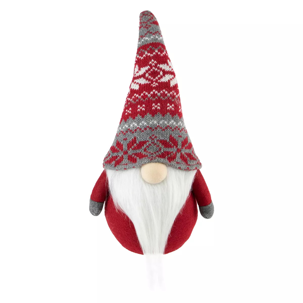 Northlight Standing Gnome with Nordic Hat Christmas Decoration - 12" - Red and Gray | Target