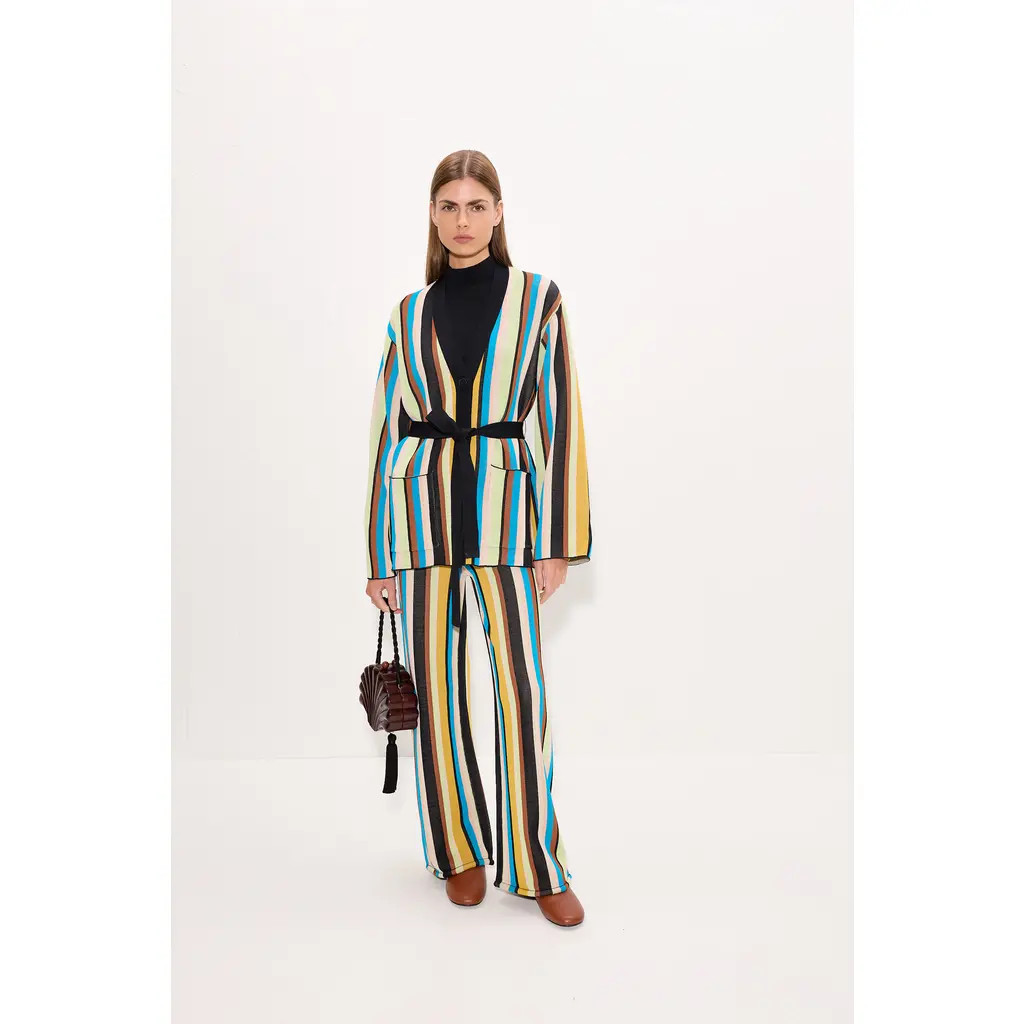 SIMONMILLER Jabber Knit Pant in Ocean Stripe at Nordstrom, Size Medium | Nordstrom