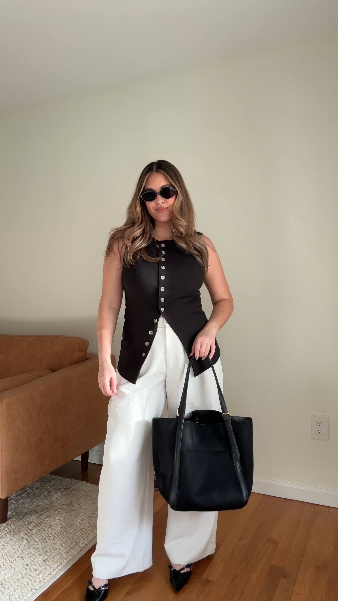 Tailored vest styling 〰️ Day 1. Wearing a M in vest (it has a small amount of stretch so you can stay TTS if you’re larger chested and don’t have to worry about sizing up and gapping at the under arms). Pants are Abercrombie Harper! 20% off my electric picks jewelry with DANIELLE20, always!

spring outfits, spring outfit, spring workwear, tailored vest, vest outfit, button up vest, workwear outfit, work outfit, spring work outfits 

#LTKFindsUnder100 #LTKWorkwear #LTKSeasonal