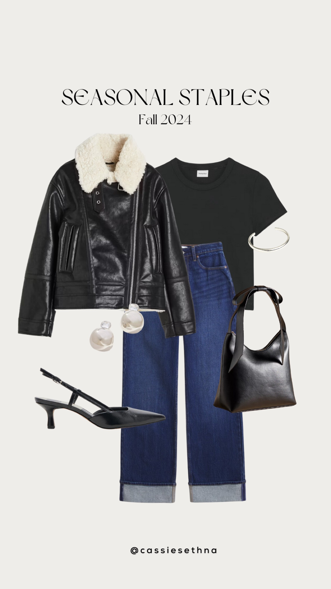 Using pieces from my Seasonal Staples Guide (aka capsule wardrobe guide) in this fall outfit! 

Leather jacket, tee shirt, fall outfits, kitten heels, Abercrombie jeans 

#LTKStyleTip #LTKSeasonal #LTKFallSale
