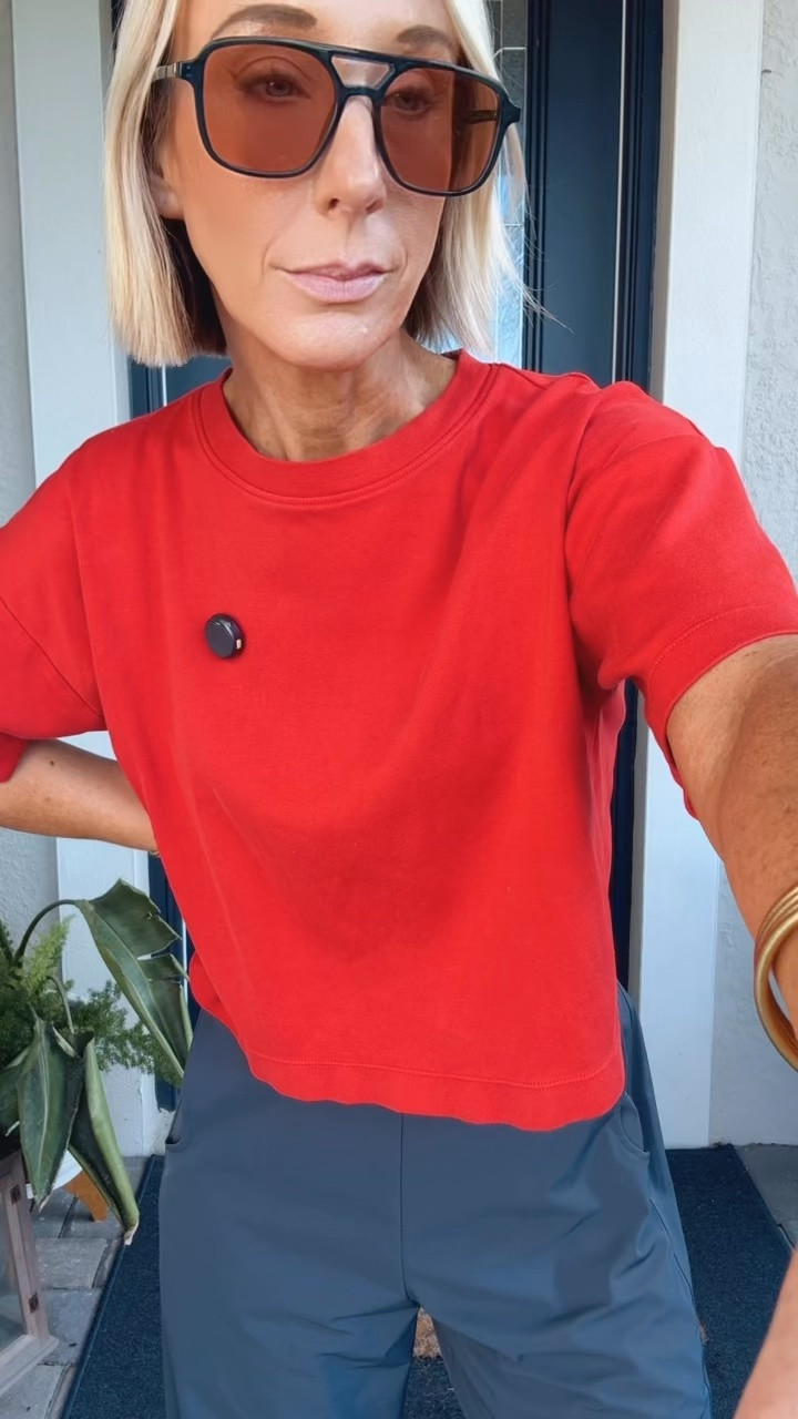 My bus stop ootd:
• shirt - size small. 
• pants - size small.
• sunglasses & sandals - Amazon. 
• bracelets linked too (love that they are waterproof and don’t clink and make noise! lol)

#LTKootd #LTKSeasonal #LTKOver40