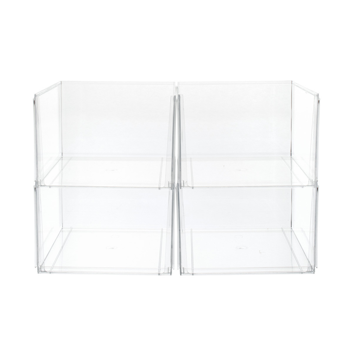The Container Store Clearline Stackable Open Bin Case Packs | The Container Store