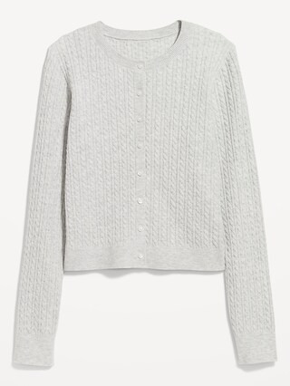 SoSoft Cable Crop Cardigan Sweater | Old Navy (US)