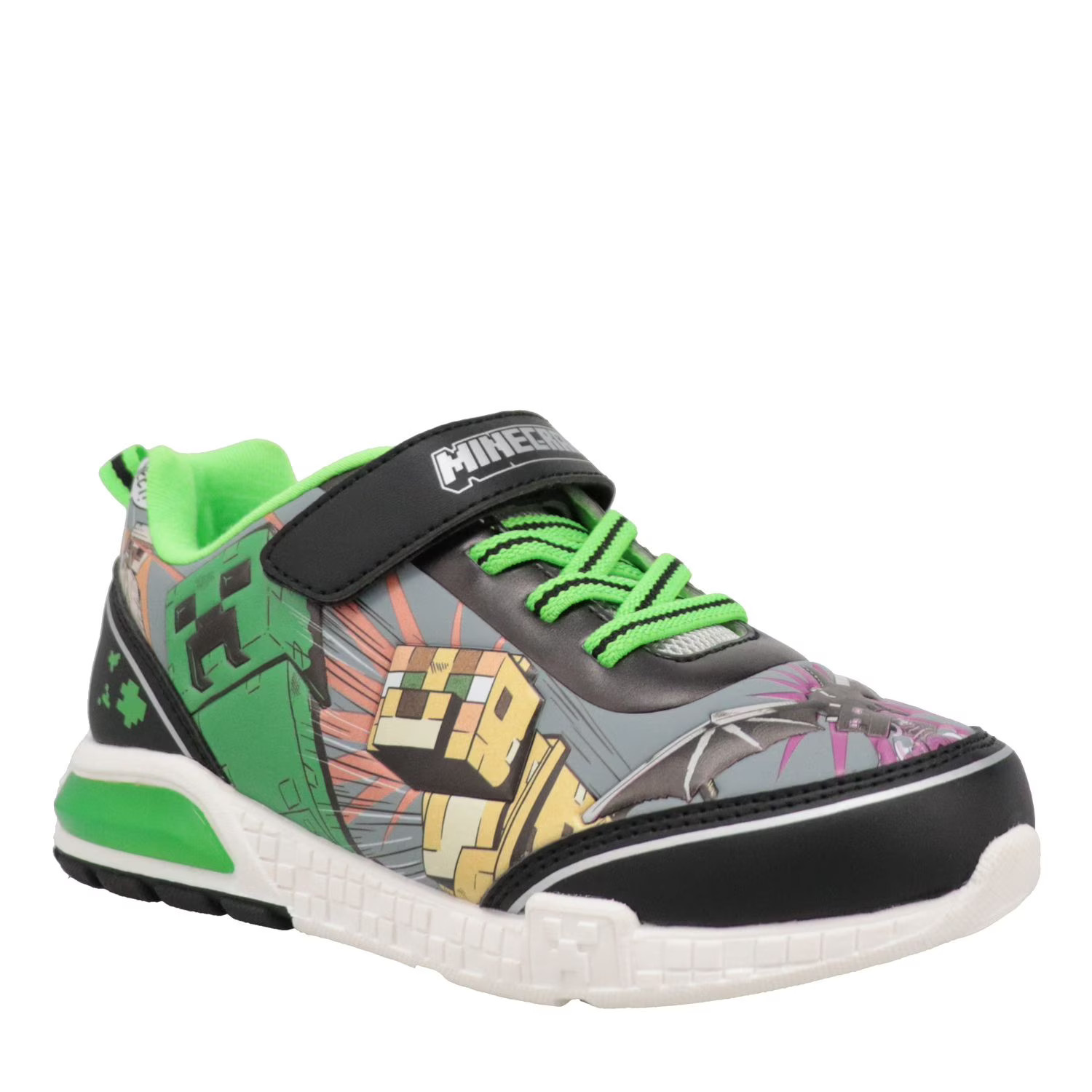 Minecraft Lighted Boys Athletic Shoes, Available in Sizes: 11-3 | Walmart (CA)